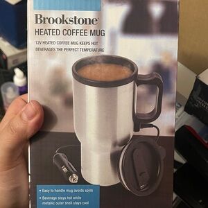 Brookstone Silver Heated Travel Mug